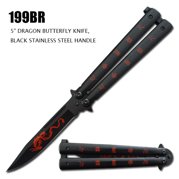 199BR 5 Dragon Butterfly Knife   199BR 1 