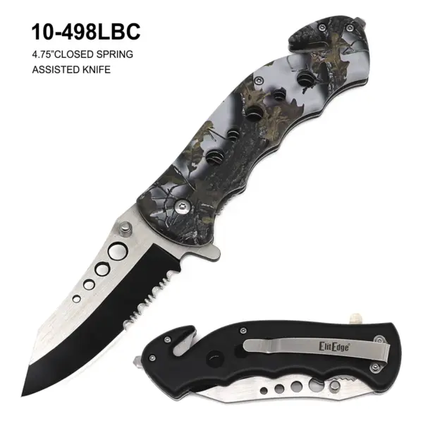 10-498LBC Spring Assisted Rescue Knife