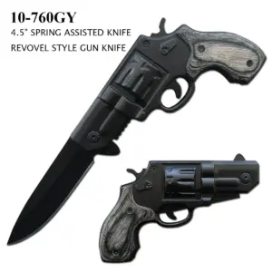 10-760GY REVOLVER STYLE GUN KNIFE
