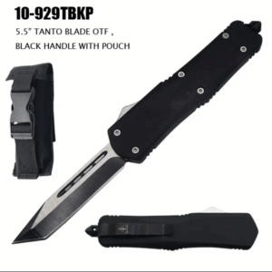 10-929TBKP  9" OVERALL OTF KNIFE WITH SHEATH