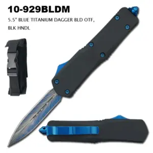 10-929BLDM 8.75" OTF BLUE TITANIUM COATED DAGGER BLADE