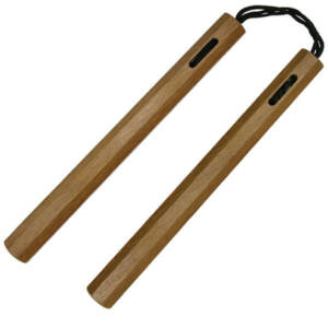 1303C NUNCHUCKS HARDWOOD OCTAGON
