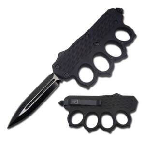 154BKDP  5.5" OTF TRENCH KNIFE WITH NYLON POUCH