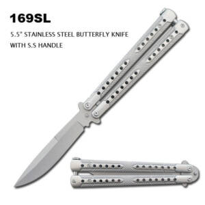 169SL 5.5" STAINLESS STEEL BUTTERFLY KNIFE