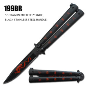 199BR  5" Dragon Butterfly knife
