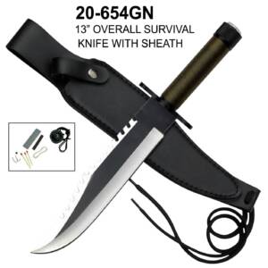 20-654GN  13" SURVIVAL KNIFE