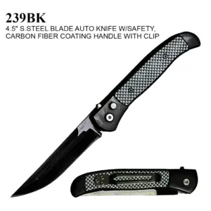 239BK - 4.5" AUTOMATIC KNIFE W CARBON FIBER HANDLE