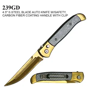 239GD - 4.5" AUTOMATIC KNIFE W CARBON FIBER HANDLE