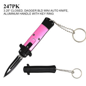 247PK 3" PINK MINI OTF W/ KEY RING