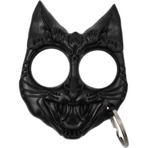 CLD-172-BK Evil Cat Keychain
