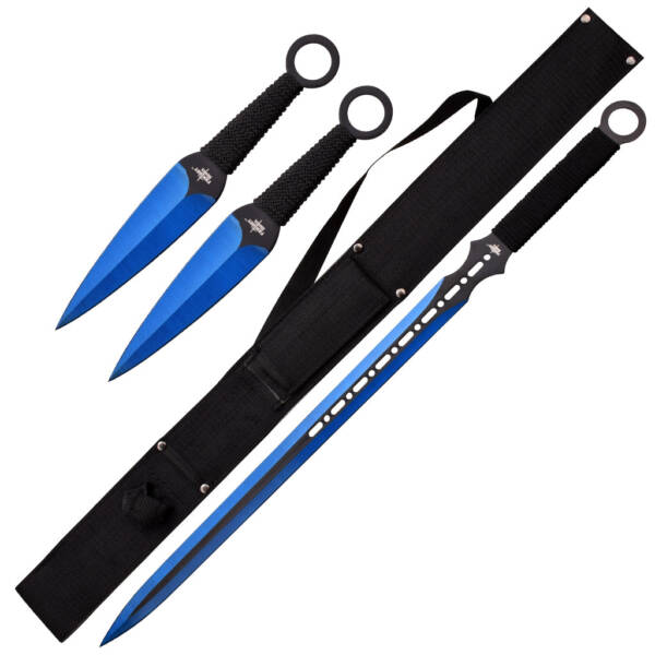 FM 644BL  28" FANTASY SWORD AND 6" THROWER SET WITH SHEATH - Image 2