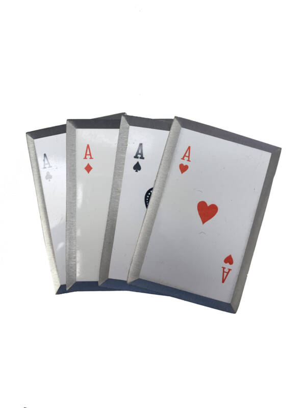 TC-4A Four Aces Playing Card Throwers Set of 4 with Pouch