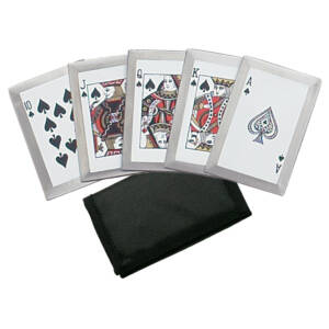 TC-5B ROYAL FLUSH PLAYING CARD THROWERS SET OF 5 WITH POUCH