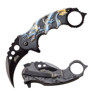 MU-A119BL - HAWKBILL SPRING ASSISTED DRAGON KNIFE