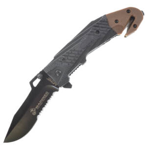 M A1026TN U.S. Marines by MTech USA SPRING ASSISTED KNIFE
