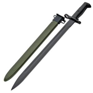 PA0269-22  21.5 Inch M1 Garand Bayonet With War Green Sheath