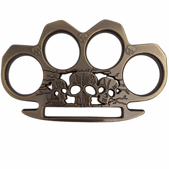 Solid Brass Knuckle Duster - Self-Defense Brass Knuckles - Classic Brass  Knuckles