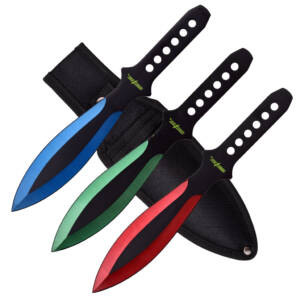 9" RGB THROWING KNIFE SET OF 3 PP-114-3RGB