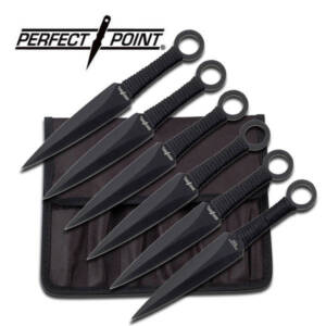 6.5" BLACK THROWING KNIFE SET OF 6 RC 086-6