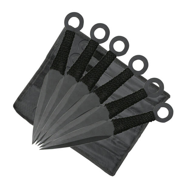 6.5" BLACK THROWING KNIFE SET OF 6 RC 086-6 - Image 2