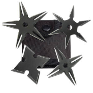 RC 108-4B   2.5" BLACK THROWING STAR SET OF 4