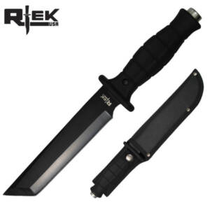 RT 4748-L 12" RTEK TANTO POINT TACTICAL HUNTING KNIFE WITH SHEATH