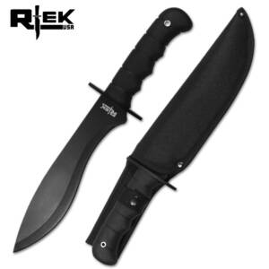 RT 4853-P 14" BLACK FULL TANG KUKRI BLADE HUNTING AND COMBAT KNIFE