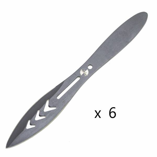 6 PIECE THROWING KNIFE SET WITH SHEATH RXTK234-66BK - Image 2