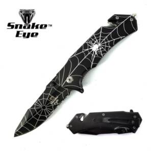 SE-N707GY - Snake eye Tactical Spring Assist Knife Collection 4.5" Closed