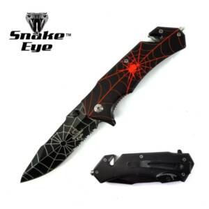 SE-N707RD - Snake eye Tactical Spring Assist Knife Collection 4.5" Closed
