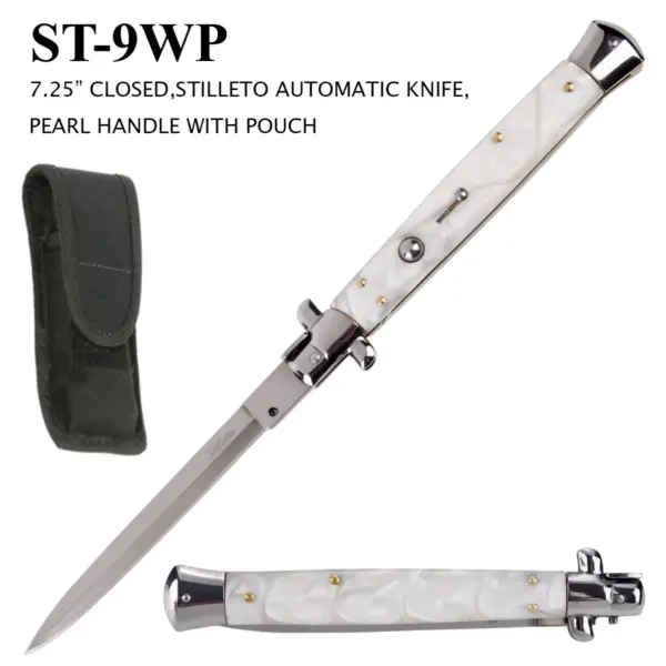 ST-9WP - 13" Overall, Stiletto Style Switch Blade Knife