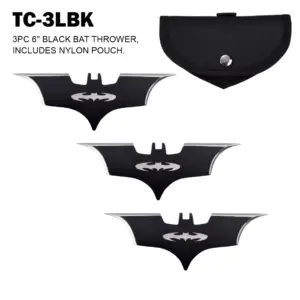TC-3LBK 6" BLACK BAT THROWERS