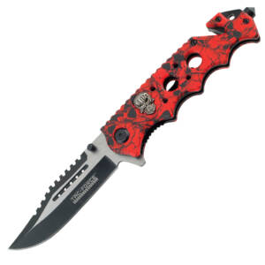 TF 809RD TAC-FORCE SKULL CAMO SPRING ASSISTED KNIFE