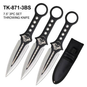 TK-871-3BS 7.5" 3 PIECE THROWING KNIFE SET