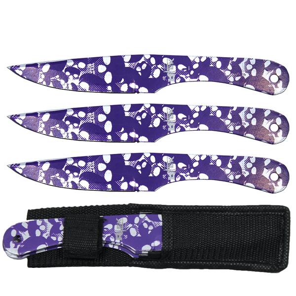 Blue Skull Throwing Knives