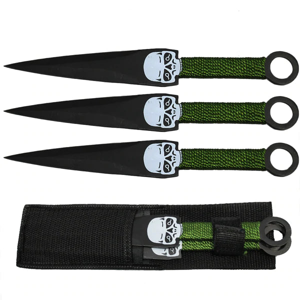 Green Cord Kunai Knives