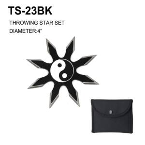 TS-23BK   4" THROWING STAR  YING YANG