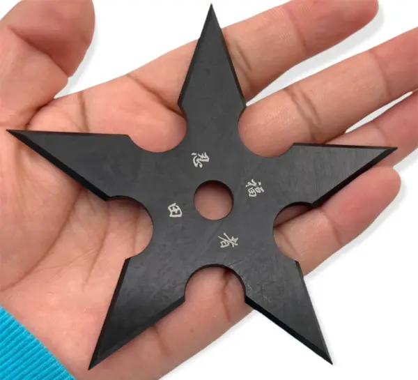 TS-9111-BK-4   4" 5 Point Throwing Star Set Ninja Shuriken - Image 2