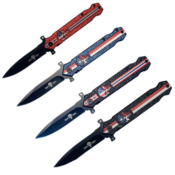 W10-955BLST  4.5" Punisher Spring Assisted Knife - Image 2