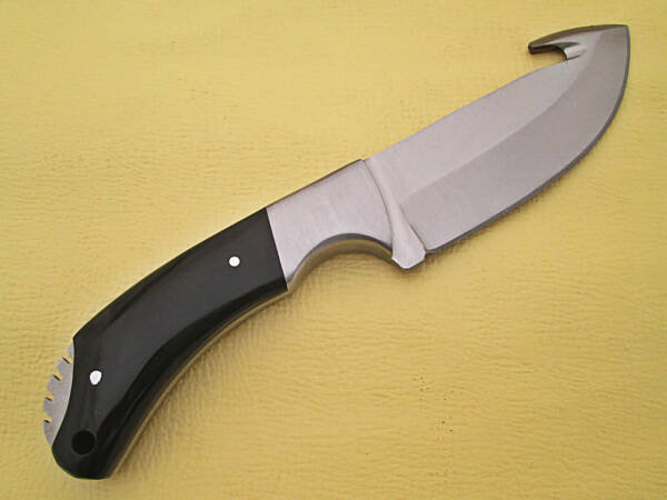 WD-9412  WHITE DEER Guthook Ranger Series J2 Steel Skinner Knife Buffalo Horn Grip - Image 2