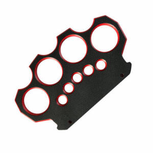 WD311-G10  TACTICAL G10 KNUCKLE Black & Red Belt Buckle & Knuckle