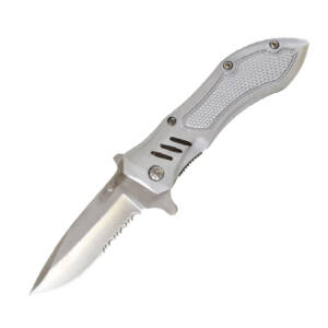 YC 419S   4.5" Spring Assisted Knife 4.5" CLOSED,SILVER ALUM HNDL