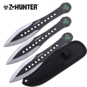 ZB-163-3BK  Z HUNTER THROWING KNIFE SET 7.5" OVERALL