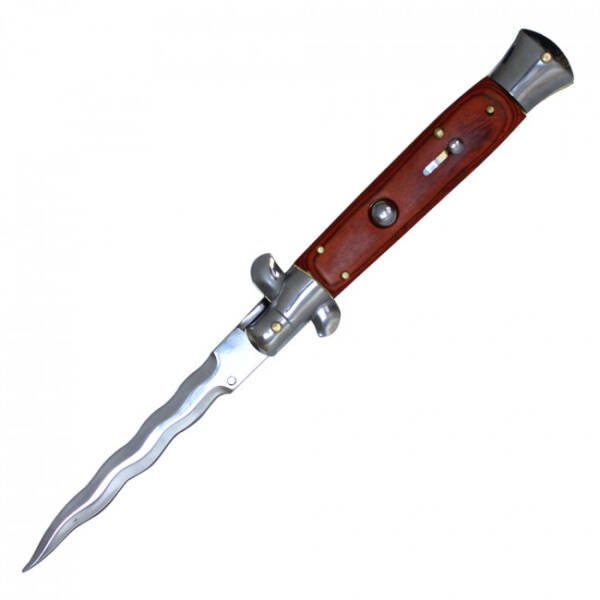 WNS-8155DKA - Kris Bladed 9" Push Button Stiletto
