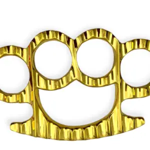 Ribbed Gold Brass Knuckles