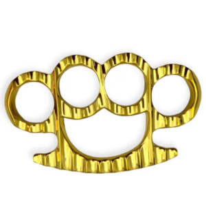 BR-249-MI  - DEFENSE KNUCKLES REAL BRASS