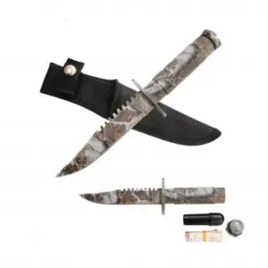 Tree Camo Survival Knife