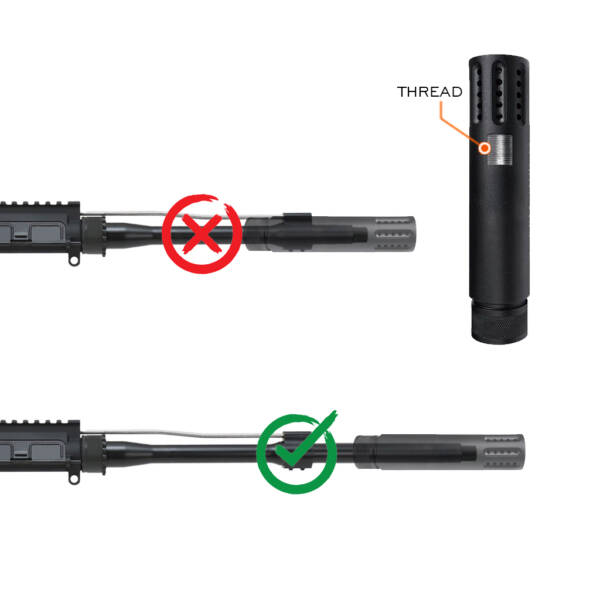 MZ-FSFH22L - Fake Suppressor/Flash Hider .22 Cal (1/2x28) - Image 4