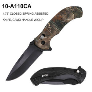 spring assisted camo knife