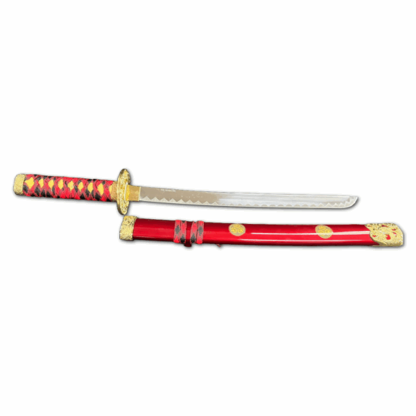 YK 49R RED WAKIZASHI SWORD - Image 2